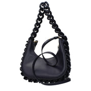 Blue Leather Shoulder Bag