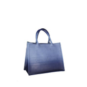 Blue Calfskin Tote Bag