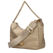 Versace Beige Fabric Handbag Versace