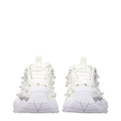 Versace White Fabric Sneakers