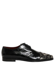 Black Embellished Men Derby Dress Formal Shoes