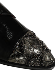 Black Embellished Derby Dress Formal Shoes