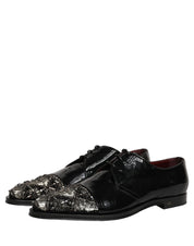 Black Embellished Derby Dress Formal Shoes