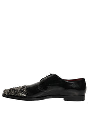 Black Embellished Derby Dress Formal Shoes