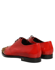 Red Embellished Men Derby Dress Formal Shoes