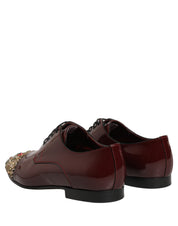 Maroon Embellished Derby Dress Formal Shoes