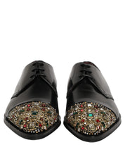 Black Embellished Derby Dress Formal Shoes