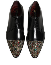 Black Embellished Derby Dress Formal Shoes