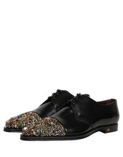 Black Embellished Derby Dress Formal Shoes
