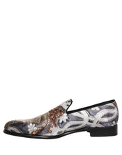 Multicolor Floral Tapestry Embroidery Loafer Shoes
