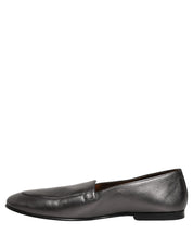 Silver Leather DG Logo Slip On Loafers Shoes