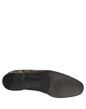Brown Baroque Print Slip On Loafers Shoes