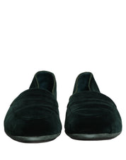 Green Velvet Slip On Men Flats Loafers Shoes