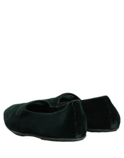 Green Velvet Slip On Men Flats Loafers Shoes