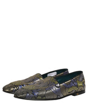 Multicolor Floral Jacquard Men Loafers Shoes