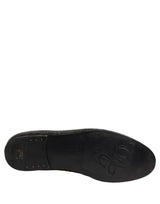 Black Crystal Embellished Men Loafers Shoes