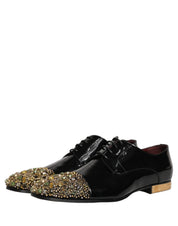 Black Embellished Men Derby Dress Formal Shoes