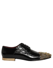 Black Embellished Men Derby Dress Formal Shoes