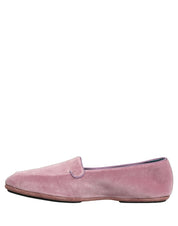 Pink Velvet Slip On Men Flats Loafers Shoes