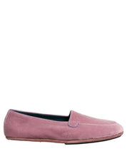Dolce & Gabbana Pink Velvet Slip On Men Flats Loafers Shoes