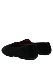 Black Crown Embellished Dress Loafers Shoes