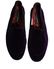 Violet Velvet Slip On Men Flats Loafers Shoes