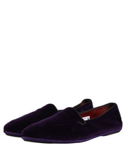 Violet Velvet Slip On Men Flats Loafers Shoes