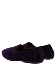 Violet Velvet Slip On Men Flats Loafers Shoes