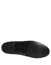 Silver Leather Logo Slip On Loafers Shoes