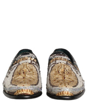 Multicolor Embroidered Sequin Loafers Shoes