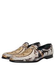 Multicolor Embroidered Sequin Loafers Shoes