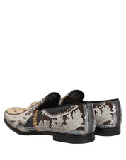 Multicolor Embroidered Sequin Loafers Shoes