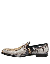Multicolor Embroidered Sequin Loafers Shoes