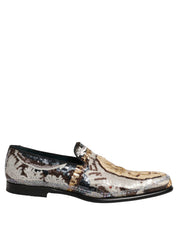 Multicolor Embroidered Sequin Loafers Shoes