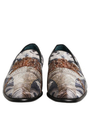 Multicolor Floral Tapestry Embroidery Loafer Shoes