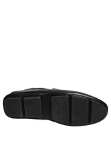 Black Deerskin Leather Driver Loafers Shoes