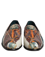 Multicolor Embroidered Sequin Loafers Shoes