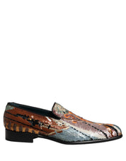 Multicolor Embroidered Sequin Loafers Shoes