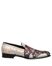 Multicolor Fruit Print Velvet Loafers Shoes
