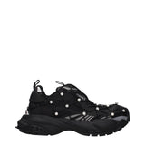 Versace Black Fabric Chunky Sneakers
