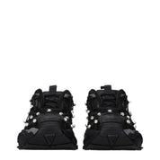 Versace Black Fabric Chunky Sneakers