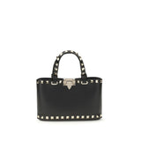 Valentino Garavani Black Calf Leather Bos Taurus Handbag