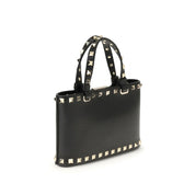 Valentino Garavani Black Calf Leather Bos Taurus Handbag