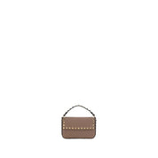 Valentino Garavani Beige Calf Leather Bos Taurus Shoulder Bag