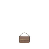 Valentino Garavani Beige Calf Leather Bos Taurus Shoulder Bag