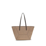 Beige Cotton Shoulder Bag
