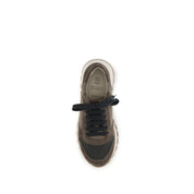 Brunello Cucinelli Brown Calf Leather Bos Taurus Athletic Sneakers