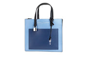 Marc Jacobs Grind Mini Blue Heaven Colorblock Leather Tote Crossbody Bag Purse