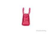 Marc Jacobs The Shiny Crinkle Micro Tote Magenta Leather Crossbody Bag Handbag
