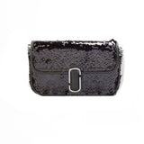 Marc Jacobs The Mini J Marc Shoulder Bag Black Sequined Crossbody Bag